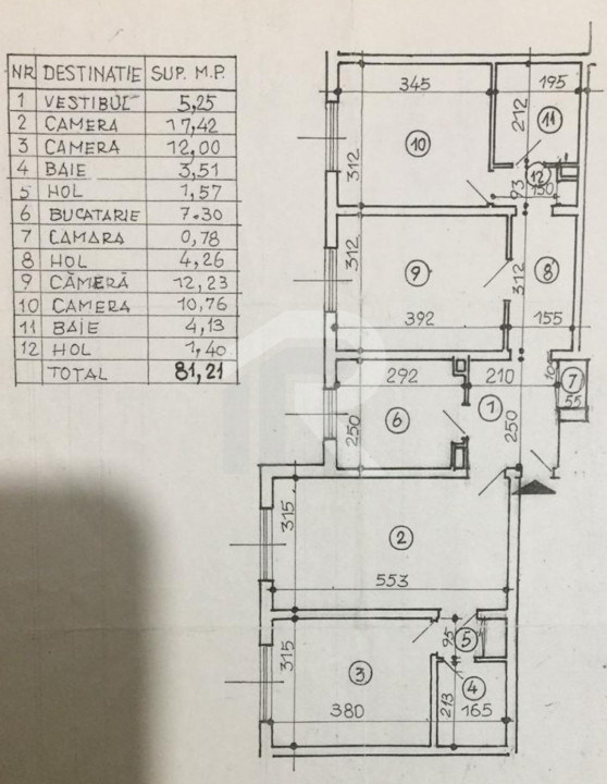 Apartament 4 camere Nasaud 82 mp