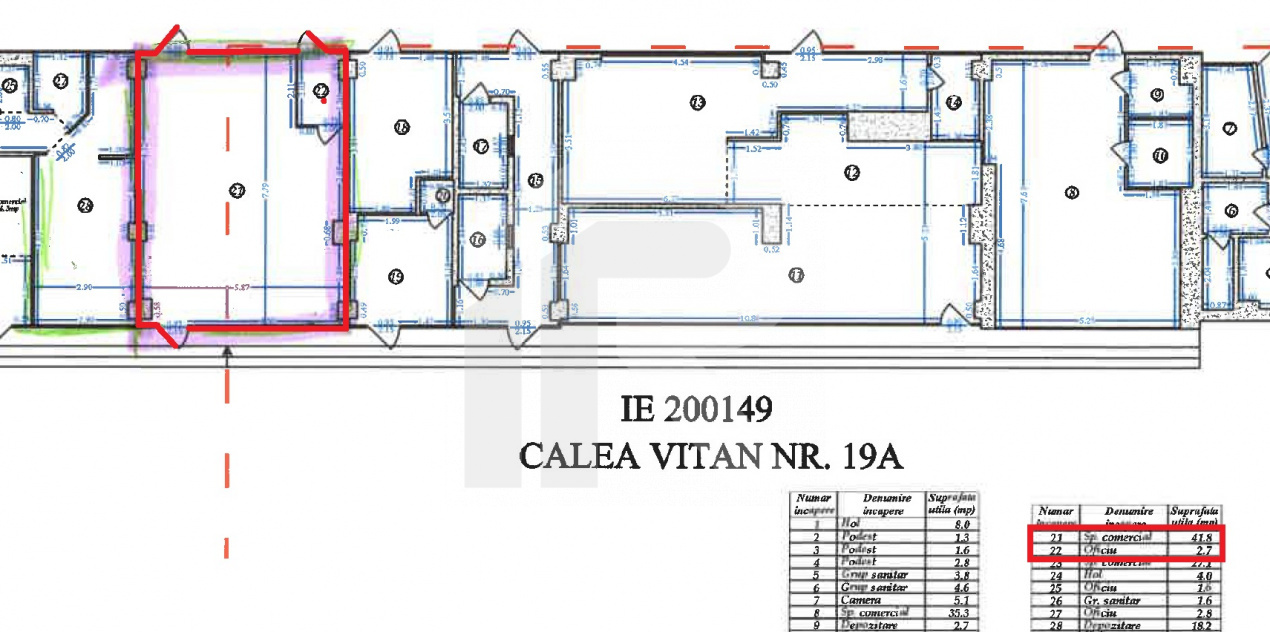 Spatiu comercial stradal | 45mp | Calea Vitan 19A | Vad bun | TVA 0