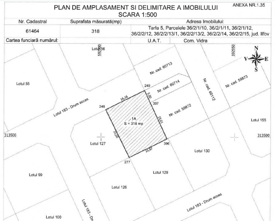 BERCENI-VIDRA, LOT 355 MP!