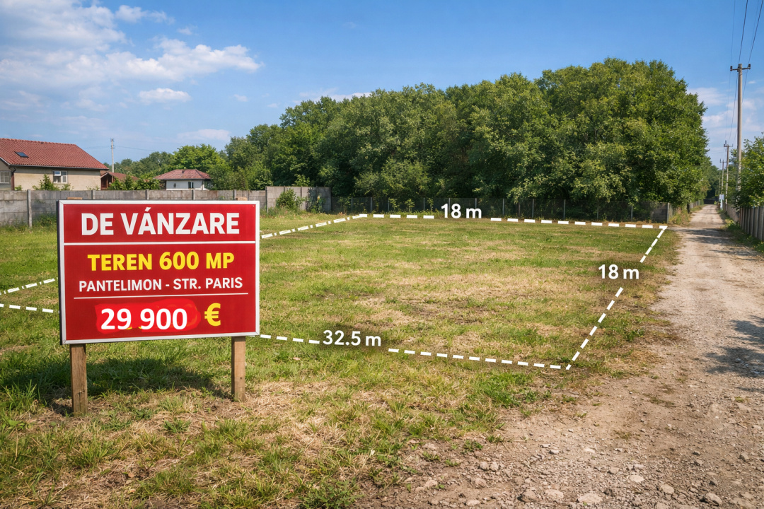 Teren la Padure 600 mp cu front 32 m Pantelimon Zona Premium Oportunitate